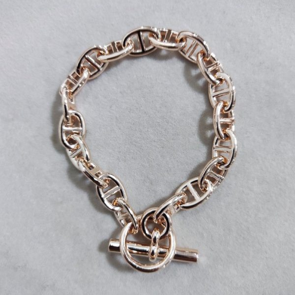 18K Her Chaîne D'ancre Enchaînée Bracelet