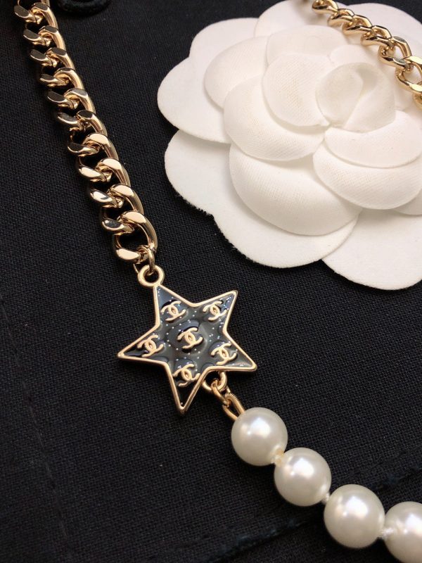 18K CC Star Pearls Necklace - 图片 4