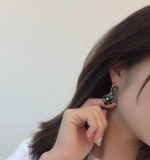 18K CC Flower Earrings - 图片 3