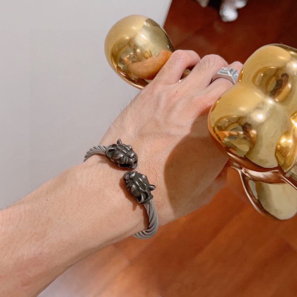 Double G Double Tiger Head Vintage Bracelet - Image 3
