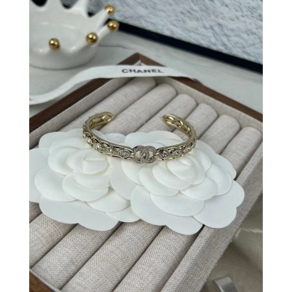 18K CC Zircon Cuff Bracelet - Image 2