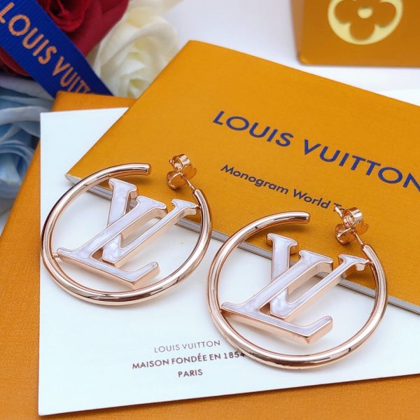 18K Louis Louise Hoop Pearls Earrings - 图片 3