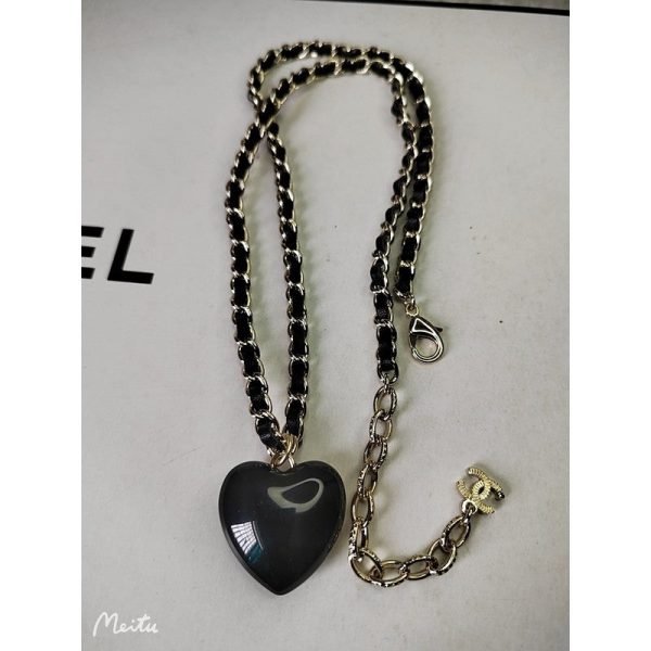 18K CC Heart Pendant Necklace - 图片 4