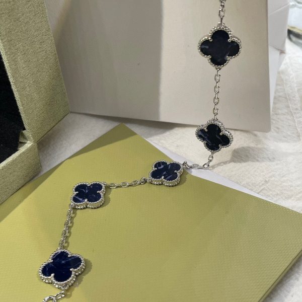 18K Vintage Alhambra Crystal Blue Bracelet - 图片 4