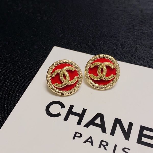 18K CC Black & Red Earrings - Image 3