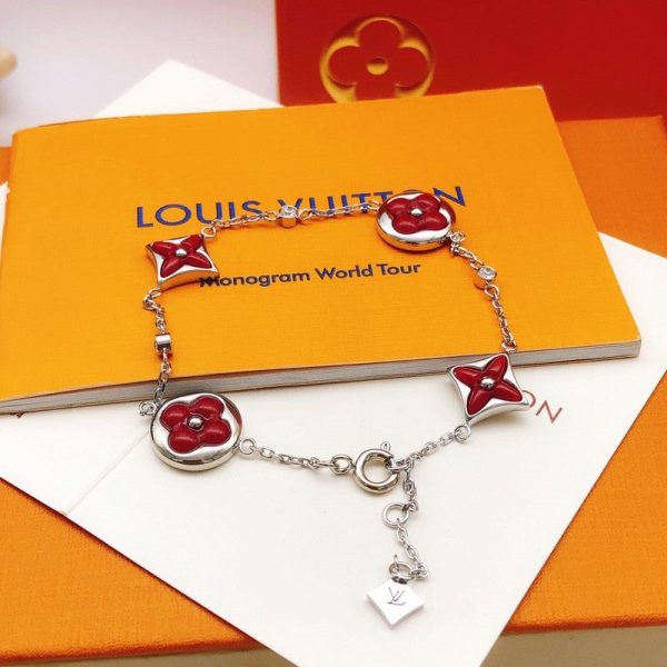 18K Louis Blossom Red Flower Bracelet - 图片 5