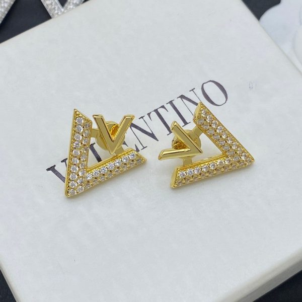 18K Garavani Vlogo Diamond Earrings - 图片 3