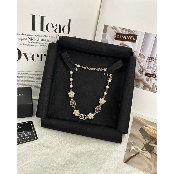 18K CC Black & Orange Crystal Choker Necklace - 图片 5