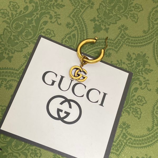 18K Double G Hollow Earrings - 图片 4