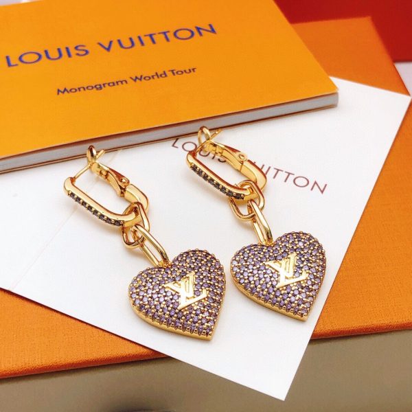 18K Louis Heart Diamond Earrings - 图片 3