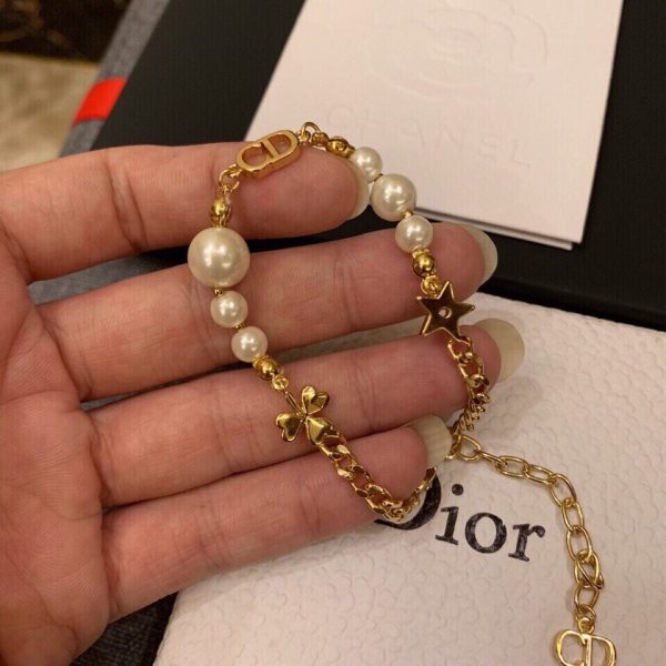 18K Petie CD Pearls Bracelet - 图片 2