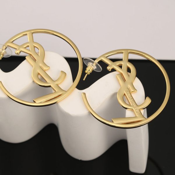 18K Saint Monogram Earrings - 图片 3