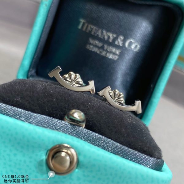 18K T Smile Earrings - 图片 6