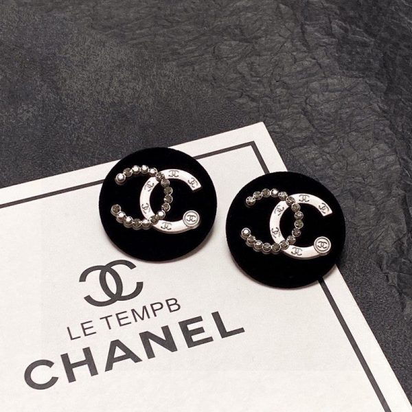 18K CC Black Earrings - Image 5