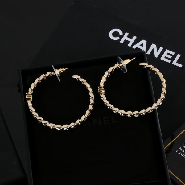 18K CC Crystal Earrings - 图片 3