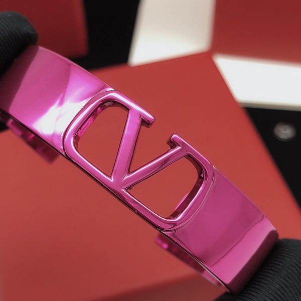 18K Vlogo Pink Cuff Bracelet - 图片 6