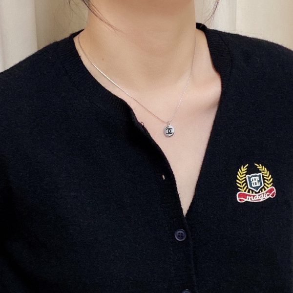 18K CC Round Logo Necklace - 图片 2