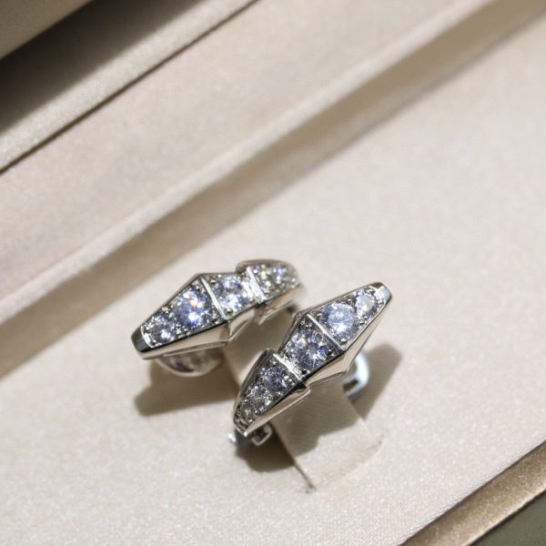 18K BV Serpenti Diamond Earrings - 图片 4