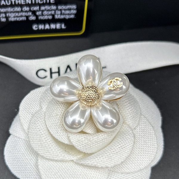 18K CC Pearls Brooch