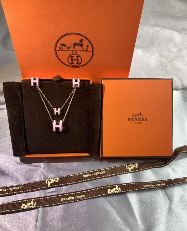 18K Mini Pop H Pink Necklace - 图片 7