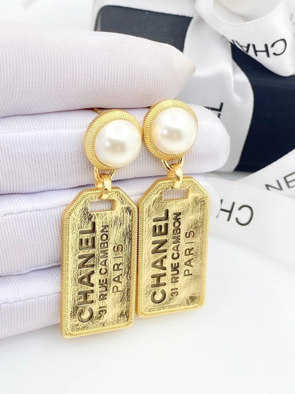 18K CC Paris Pearl Earrings - 图片 3