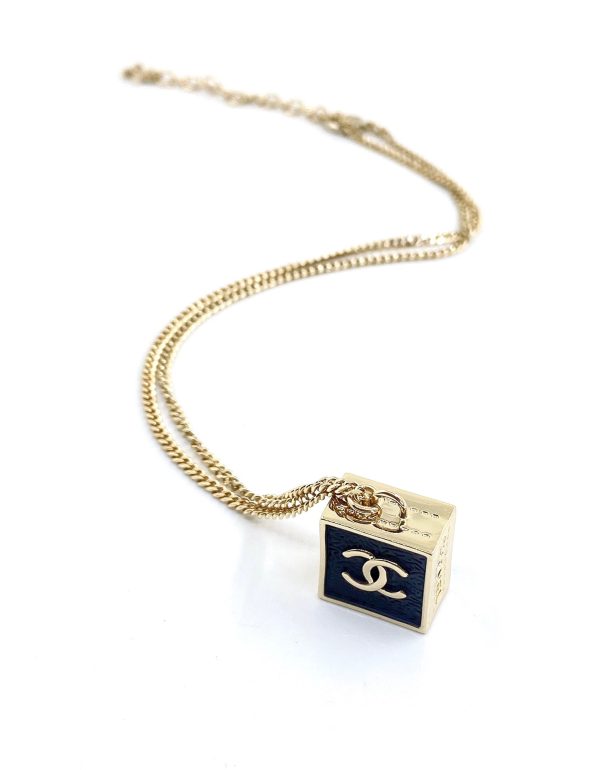 18K CC Square Pendant Necklace - 图片 3