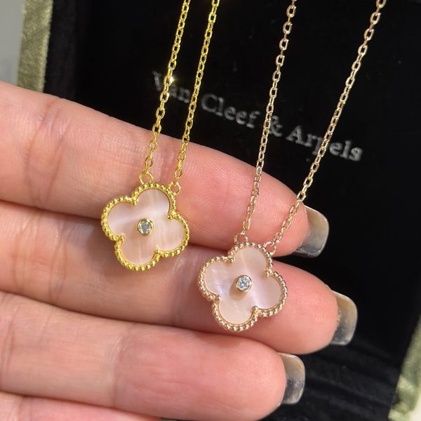 18K Sweet Alhambra Pink Clover Necklace - 图片 4