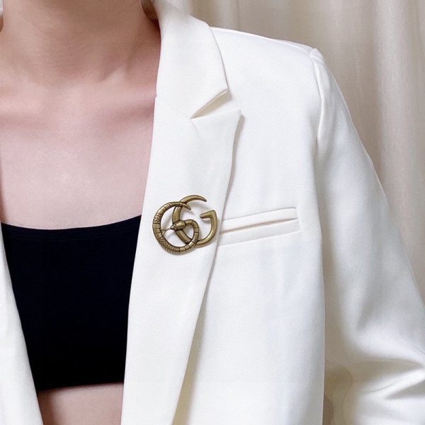 18K Double G Snake Brooch - Image 7