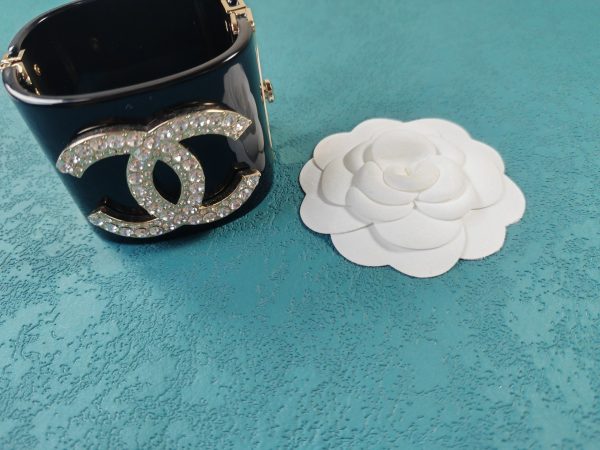 18K CC Crystal Cuff Bracelet - Image 3
