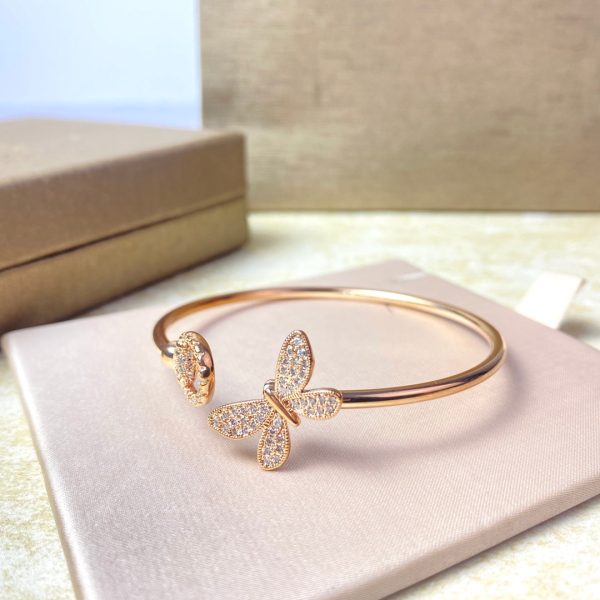 18K Double G Flora Bangle Diamond Bracelet - 图片 7