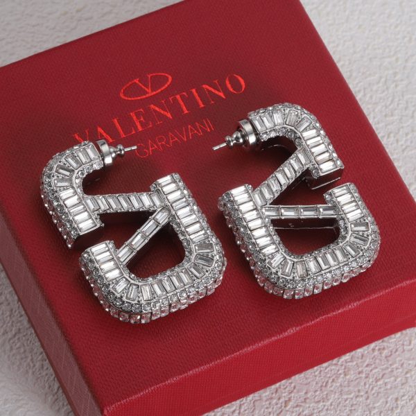 18K Vlogo Crystals Earrings - 图片 3