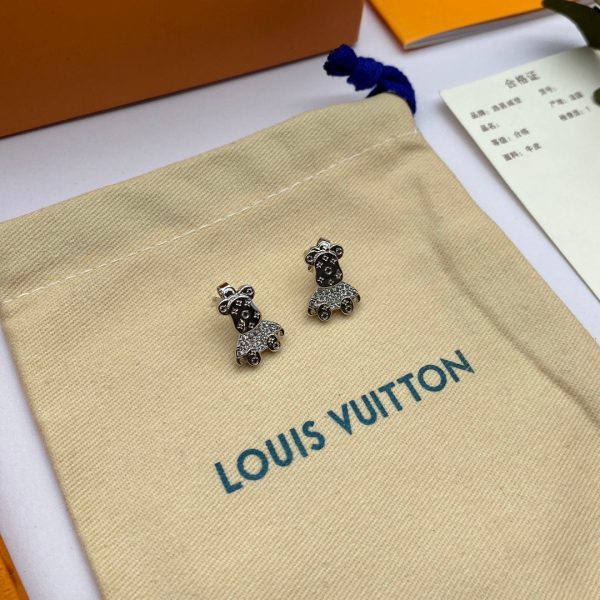 18K Louis Bear Earrings - 图片 5