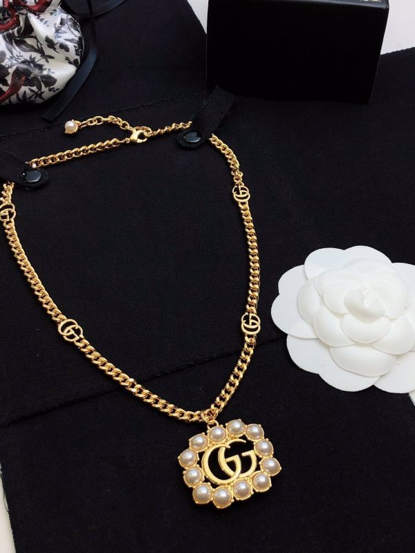 18K Double G Pearl Double G Necklace - 图片 4