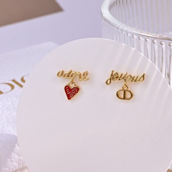 18K CD Dioramour Je Vous Adore Earrings - 图片 3