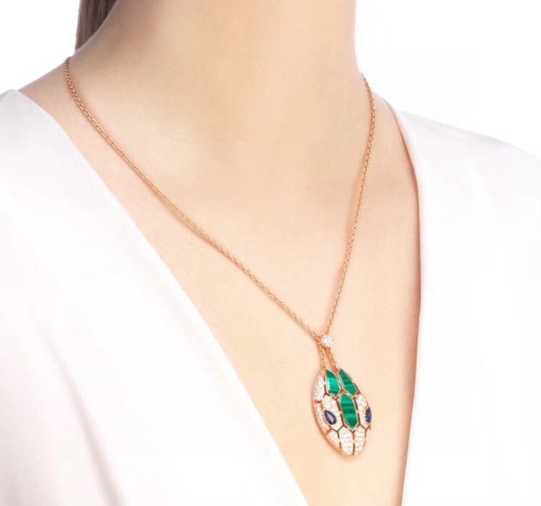 18K BV Serpenti Malachite Necklace - 图片 2