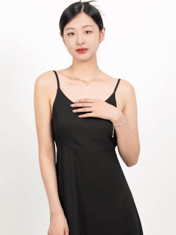 18K Triomphe Line Diamonds Necklace - 图片 2