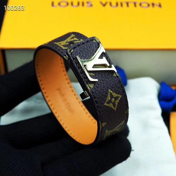 18K Louis Leather Bracelet - 图片 3