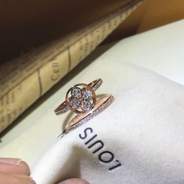 18K Louis Idylle Blossom Two-Row Ring - 图片 5
