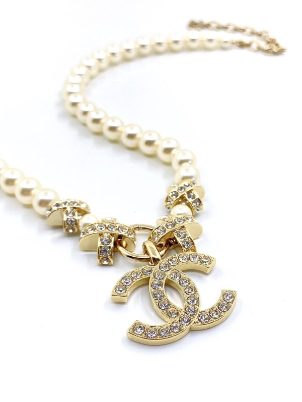 18K CC Pearls Chain Necklace - 图片 3