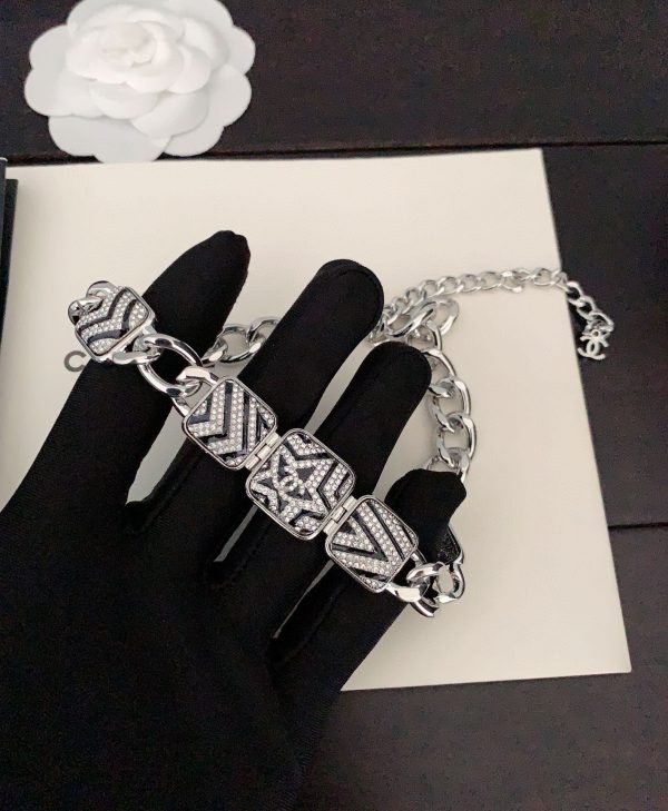 18K CC Star Diamonds Necklace - 图片 3