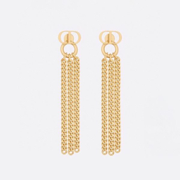18K CD 30 Montaigne Chain Earrings