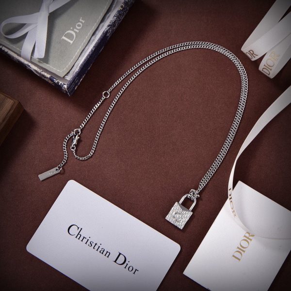 18K CD Lock Necklace - 图片 4