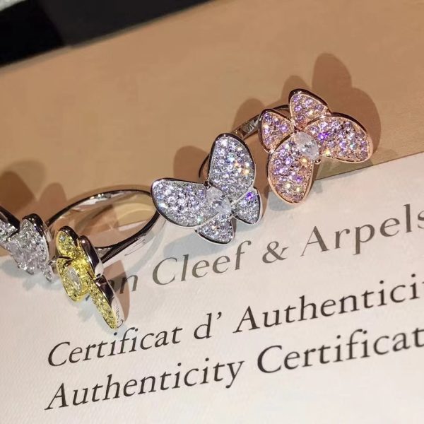 18K Two Butterfly Between the Finger Ring - 图片 6