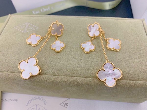 18K Magic Alhambra Four Motifs Earrings - 图片 4
