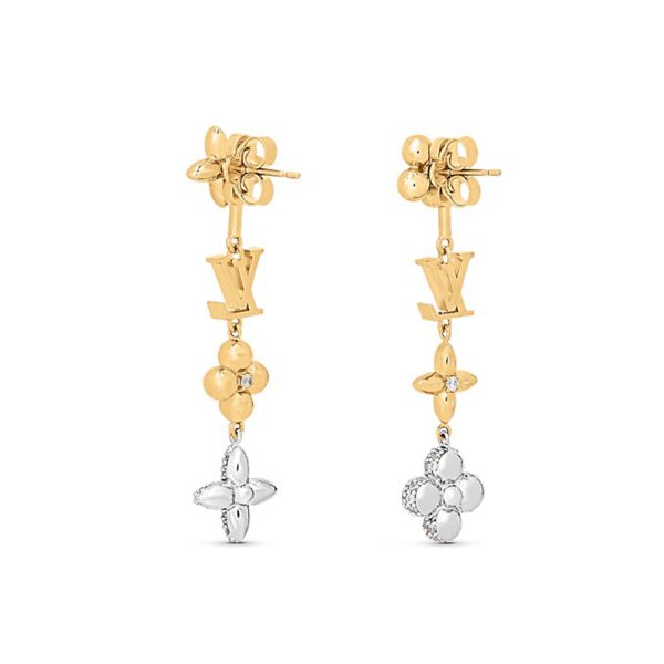 18K Louis Monogram Earrings - 图片 2