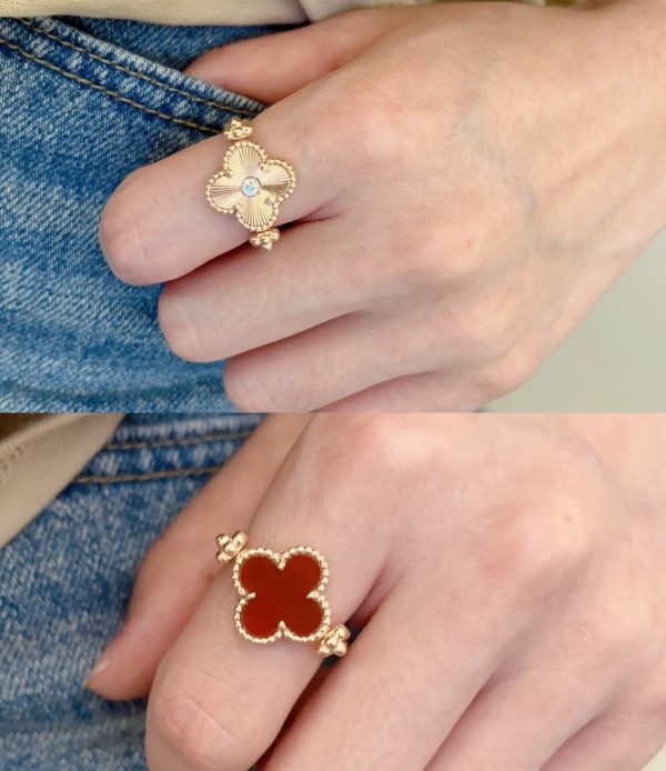 18K Vintage Alhambra Reversible Ring - 图片 2