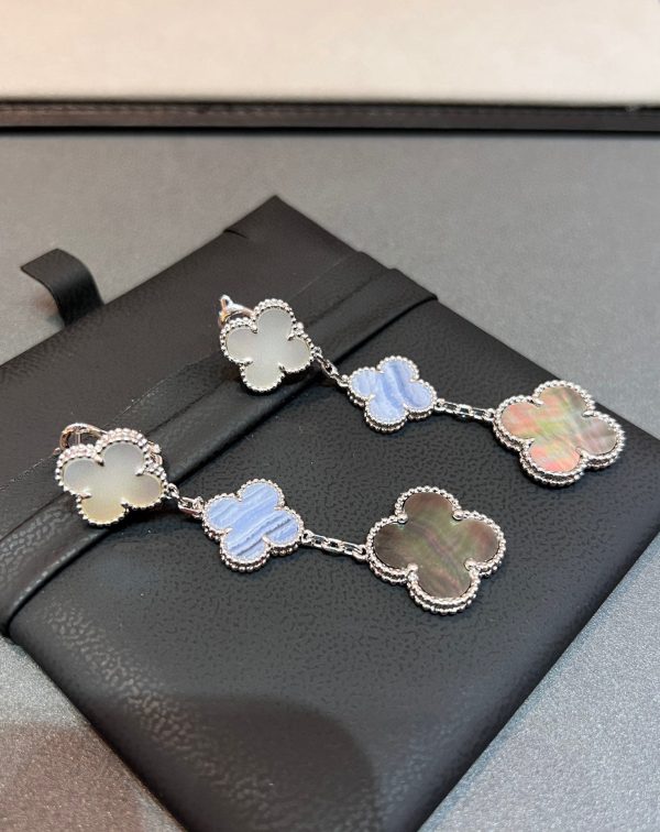 18K Magic Alhambra Three Motifs Earrings - 图片 4