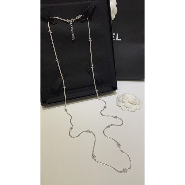 18K CC 24B Flowers Long Necklace - 图片 13