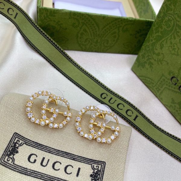 18K Double G Pearls Earrings - 图片 8