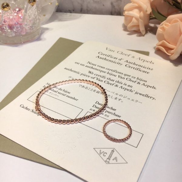 18K Rose Gold Perlée Pearls Bracelet - 图片 2